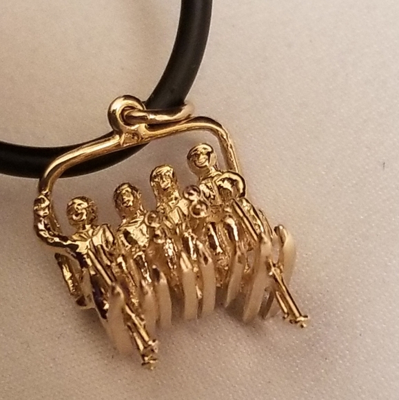 Charmco Jewelry - Solid 14k Gold Family Chair Ski Lift Pendant